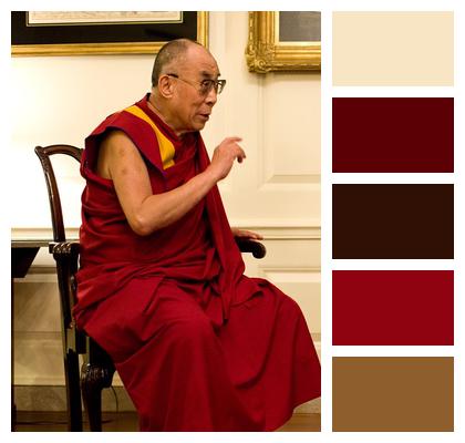 Portrait Dalai Lama Discussion Image